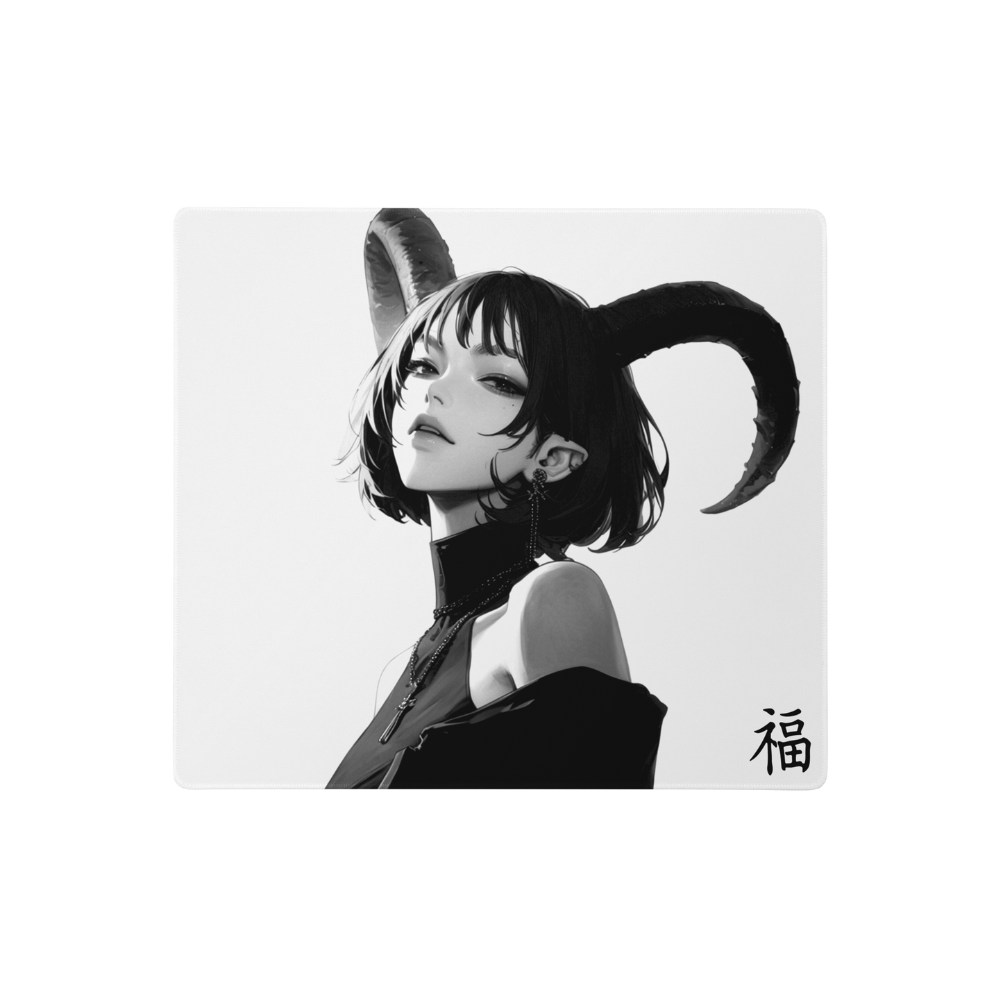 HORNS GIRL GAMING MOUSEPAD
